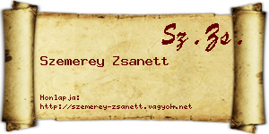 Szemerey Zsanett névjegykártya